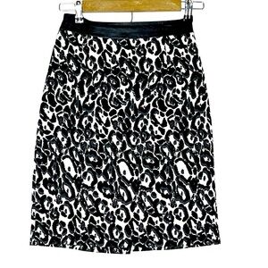 Milly Leopard Pencil Skirt